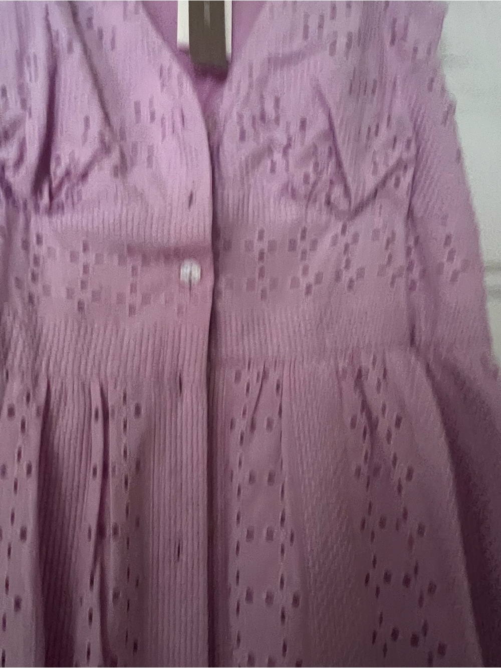 J. Crew Lavender Eyelet Maxi Dress with Ruffle Shoulders - Picture 2 of 4